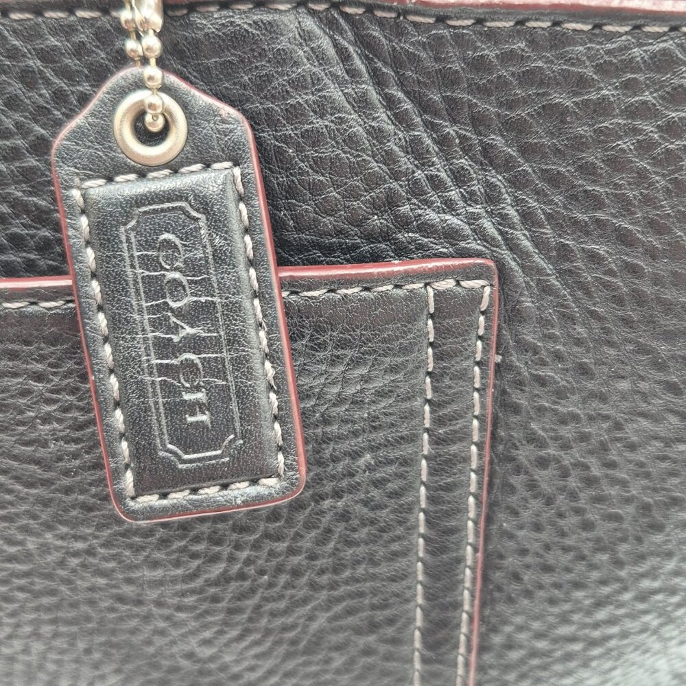 Coach Black Pebble Leather chelsea Shoulder Bag Purse - Picture 10 of 11